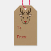 Klassieke kerst rendieren cadeau Labels Cadeaulabel (Achterkant)