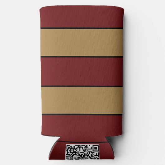 Klassieke Kerst Rood en Gouden Strepen (Achterkant)