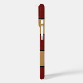 Klassieke Kerst Rood en Gouden Strepen Case-Mate iPhone Case (Achterkant / Links)