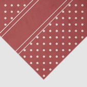 Klassieke kerst rustieke rode ivoor stip streep tissuepapier (Detail)