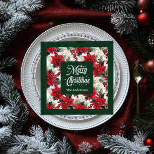 Klassieke Kerst Servetten Rood Groen Aangepaste Na