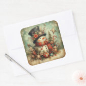 Klassieke Kerst Sneeuwman Stickers (Envelop)