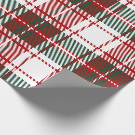 Klassieke kerst Tartan Plaid Cadeaupapier (Hoek)