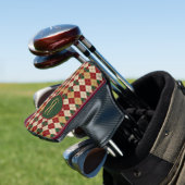 Klassieke, kerst / winter argyle patterned golfheadcover (Insitu)