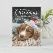 Klassieke kerstakertype met kerst feestdagenkaart (Staand voorkant)