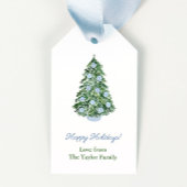 Klassieke kerstboom Chinoiserie Prettige feestdage Cadeaulabel