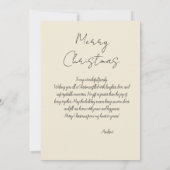 Klassieke Kerstboom in olieverf stijl uitnodiging (Achterkant)