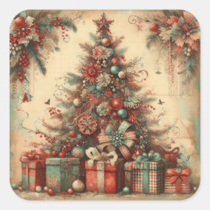 Klassieke kerstboom Stickers