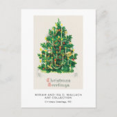 Klassieke kerstboomkunst briefkaart (Voorkant)