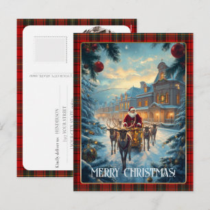 Klassieke Kerstcadeau met Oude Sint Foto Feestdagenkaart