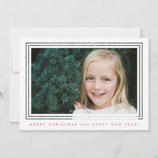 Klassieke kerstfoto met Lijst Feestdagenkaart (Voorkant)