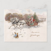 Klassieke Kerstgroet van Beatrix Potter Feestdagenkaart (Voorkant)