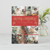 Klassieke kerstkaart (Staand voorkant)