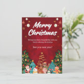 Klassieke kerstkaart (Staand voorkant)