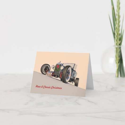 Klassieke kerstkaart kaart (Voorkant)