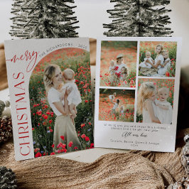 Klassieke kerstkaart met boogfoto kaart