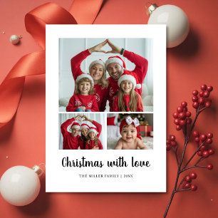 Klassieke Kerstkaart met Liefde Gezinsvakantie