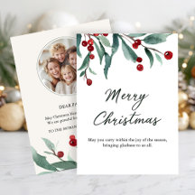 Klassieke kerstkaart met warme winterwens