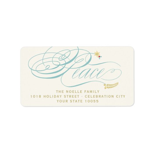 Klassieke kerstkalligrafiefilter etiket (Voorkant)