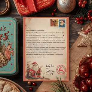 Klassieke Kerstman Brief Persoonlijke Noordpool Kaart