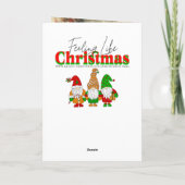 Klassieke Kerstman en kinderen Feestdagen Kaart (Achterkant)