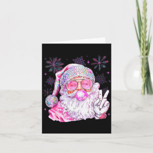 Klassieke Kerstman Kerst Blaast Bubble Gum Meisjes Kaart