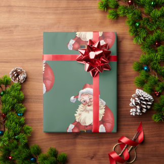 Klassieke Kerstman kerst Cadeaupapier