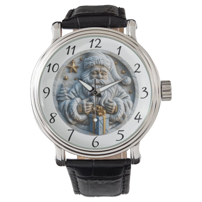 Klassieke Kerstman Kerstmagie Horloge (Voorkant)
