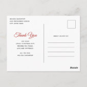 Klassieke Kerstman op een rendier Bedankt Briefkaart (Achterkant)