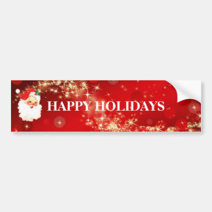 Klassieke Kerstman op rode bumpersticker