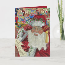 Klassieke Kerstman Rood Binnen Controleren of Hij