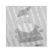 Klassieke kerstman 	rubberstempel (Afrduk)