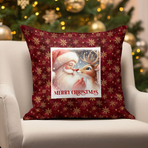 Klassieke Kerstman Rudolph Kerstkussen Cute Holida Kussen