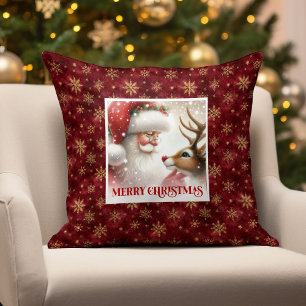 Klassieke Kerstman Rudolph Kerstkussen Kerstmis Kussen