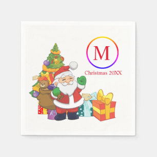 Klassieke kerstman servet