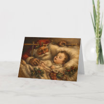 Klassieke Kerstman Slaapkamermooi Kerstschilderij 