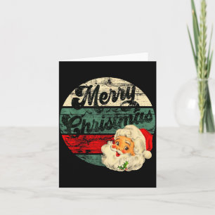 Klassieke Kerstman Vrolijk Kerstmis Gezicht Oude M Kaart