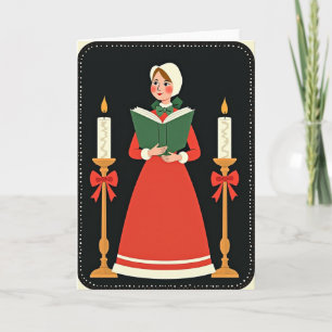 Klassieke Kerstmis Dameskaart Kaart