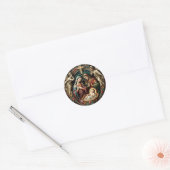 Klassieke Kerstmis Geboorte Scène Sticker (Envelop)