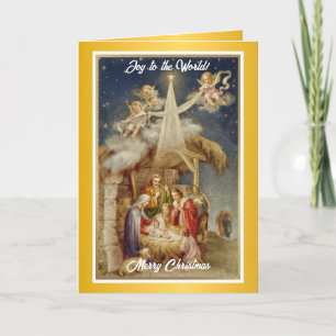 Klassieke Kerstmis Kerstscène I Klassiek Religieus Notitiekaartje