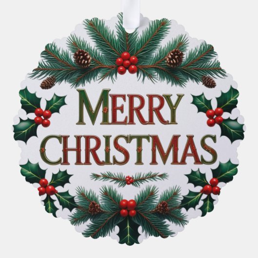 Klassieke Kerstmis Papieren Kerstartikel Kaart (Achterkant)