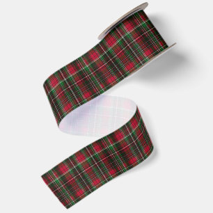 Klassieke Kerstmis Rood en Groen Tartan Schotse Pl Lint
