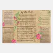 Klassieke kerstmuziek 3 inpakpapier vellen (Voorkant)
