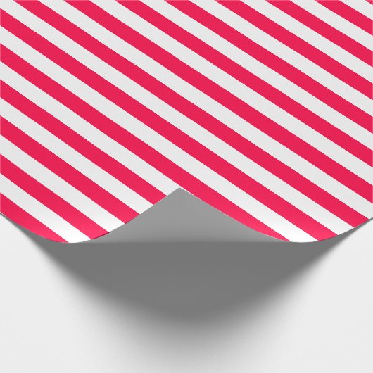 Klassieke kerstSjabloon Rood wit gestreept Cadeaupapier (Hoek)