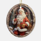 Klassieke kerstversiering keramisch ornament (Links)