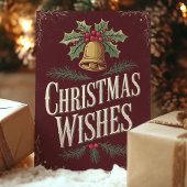 Klassieke Kerstwensen Bell Feestdagen Kaart