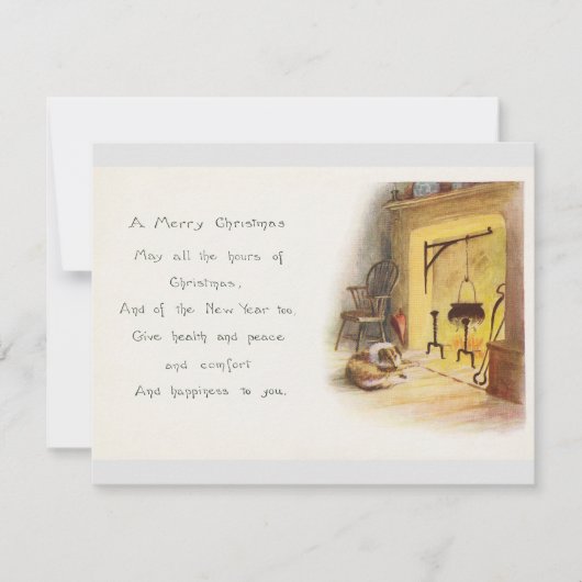 Klassieke kerstwensen kaart (Voorkant)