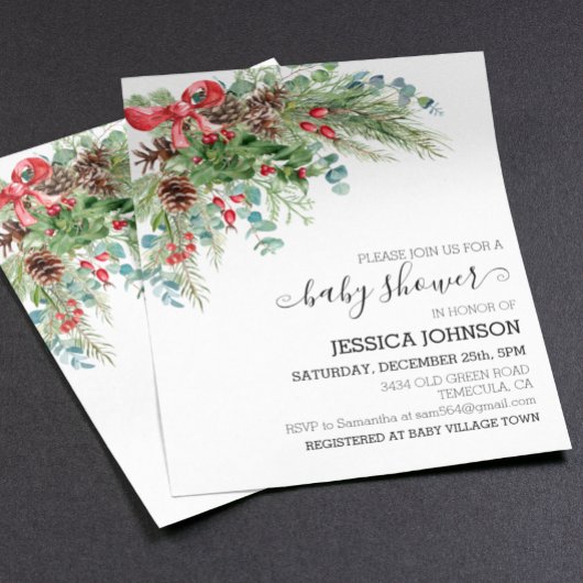 Klassieke kerstwinter Baby shower begroting