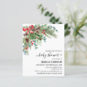 Klassieke kerstwinter Baby shower begroting (Staand voorkant)