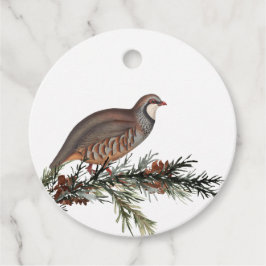 Klassieke kerstwinterpartridge Bird Labels
